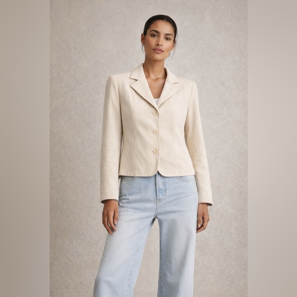 Louben Cashmere Blend Boxy Blazer - Picture 7 of 8